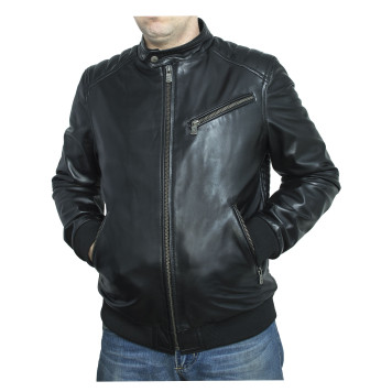 Men`s Classic Leather Jacket 71-76 Emora-3