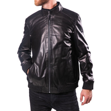 Men`s Demi-Season Lambskin Leather Jacket 71-78 Vegital