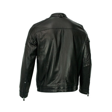 Men`s Leather Demi-Season Jacket 71-79 Natural-1
