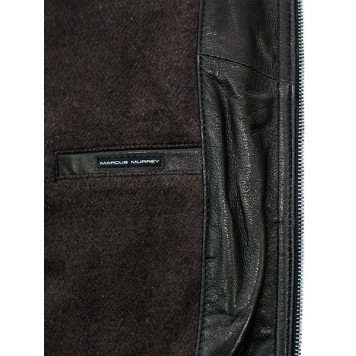 Men`s Leather Demi-Season Jacket 71-79 Natural-2