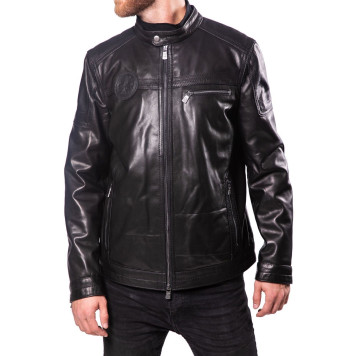 Men`s Demi-Season Leather Jacket 71-79 Vegital-7