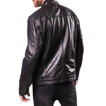 Men`s Demi-Season Leather Jacket 71-79 Vegital-8