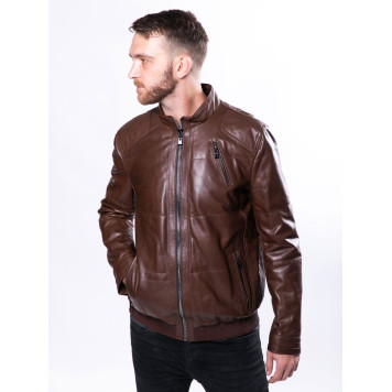 Men`s Demi-Season Lambskin Leather Jacket 71-81 Vegital