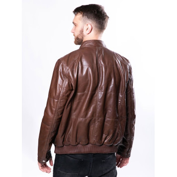 Men`s Demi-Season Lambskin Leather Jacket 71-81 Vegital-2