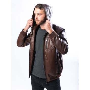 Men`s Demi-Season Leather Jacket 71-82 Vegital-1