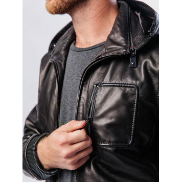 Men`s Demi-Season Leather Jacket 71-82 Vegital-12