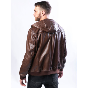 Men`s Demi-Season Leather Jacket 71-82 Vegital-2