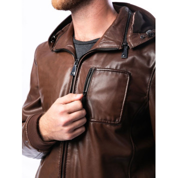 Men`s Demi-Season Leather Jacket 71-82 Vegital-4