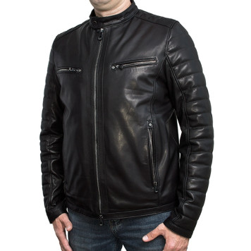 Men`s Demi-Season Lambskin Leather Jacket MK/17-14K Vegital