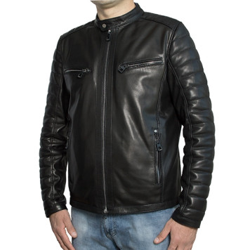 Men`s Demi-Season Lambskin Leather Jacket MK/17-14K Vegital-3