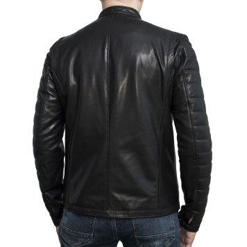 Men`s Demi-Season Lambskin Leather Jacket MK/17-14K Vegital-7