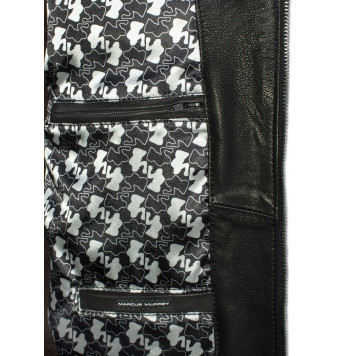 Men`s Demi-Season Lambskin Leather Jacket MK/17-14K Vegital-8