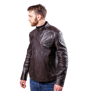 Men`s Stylish Demi-Season Leather Jacket MK17-20K Emora