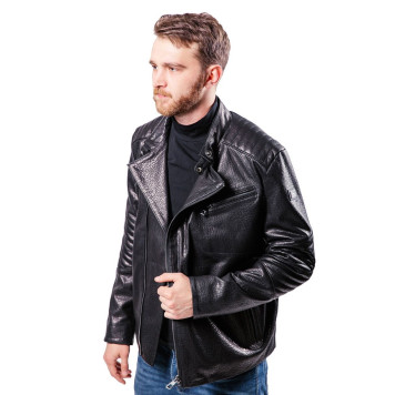 Men`s Stylish Demi-Season Leather Jacket MK17-20K Emora-17