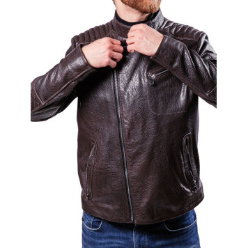 Men`s Stylish Demi-Season Leather Jacket MK17-20K Emora-2