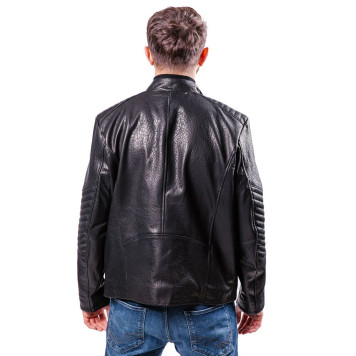 Men`s Stylish Demi-Season Leather Jacket MK17-20K Emora-20