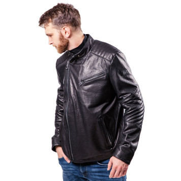 Men`s Stylish Demi-Season Leather Jacket MK17-20K Emora-22