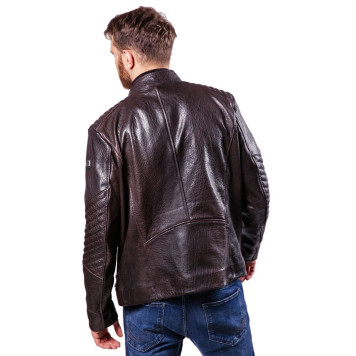 Men`s Stylish Demi-Season Leather Jacket MK17-20K Emora-8