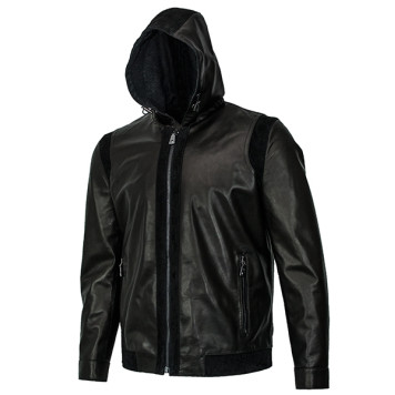 Men`s Demi-Season Lambskin Leather Jacket MK/17-34K Vegital