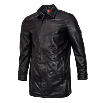 Men`s Demi-Season Lambskin Leather Jacket MK/17-37K Vegital