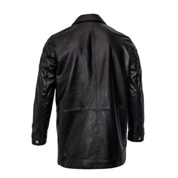 Men`s Demi-Season Lambskin Leather Jacket MK/17-37K Vegital-1