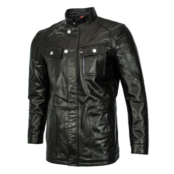 Men`s Demi-Season Leather Jacket MK/17-40K Vegital
