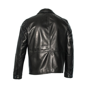 Men`s Classic Leather Jacket MK/17-42K Vegital-1