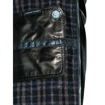 Men`s Classic Leather Jacket MK/17-42K Vegital-2