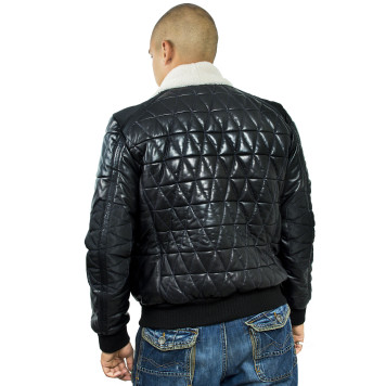 Men`s Demi-Season Leather Jacket MK/17-5K Vegital Vitelino-1