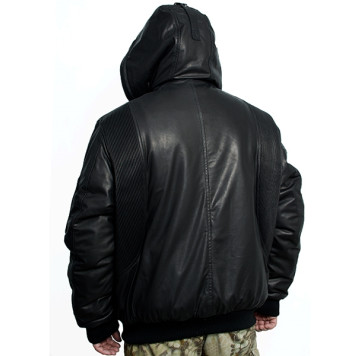 Men`s Leather Fur Jacket 71-66 Flonap-1