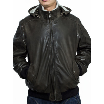 Men`s Leather Fur Jacket 7165 Vegas-2