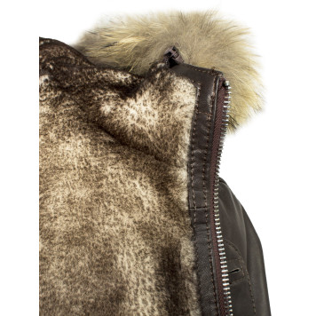 Men`s Leather Fur Jacket 7166 Vegital-3