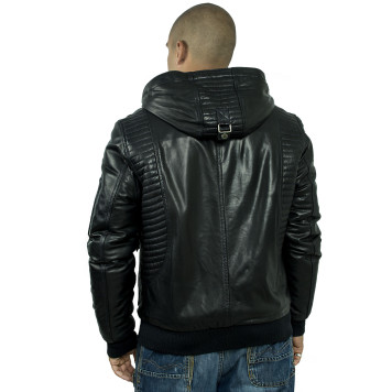 Men`s Leather Fur Jacket 7166 Vegital-5