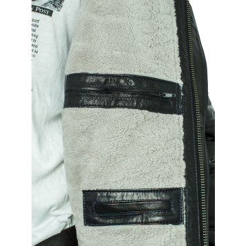 Men`s Leather Fur Jacket 7166 Vegital-6