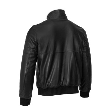 Men`s Premium Leather Sheepskin Jacket 7172 Natural-1