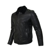 Men`s Leather Fur Jacket MK/17-15K Vitelino