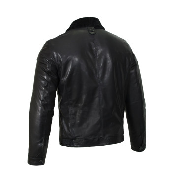 Men`s Leather Fur Jacket MK/17-15K Vitelino-1