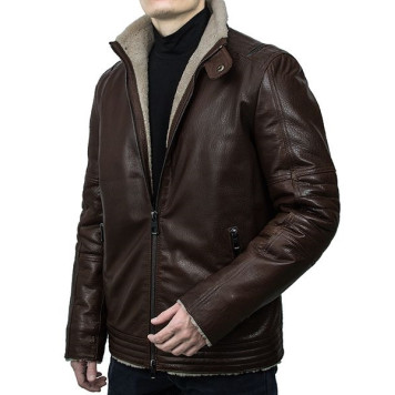 Men`s Leather Sheepskin Jacket MK/17-21K Jumbo