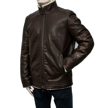 Men`s Leather Sheepskin Jacket MK/17-21K Jumbo-1