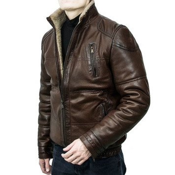 Men`s Leather Sheepskin Jacket MK/17-22K Jumbo