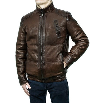 Men`s Leather Sheepskin Jacket MK/17-22K Jumbo-1