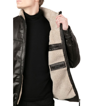 Men`s Leather Sheepskin Jacket MK/17-23K Jumbo-1