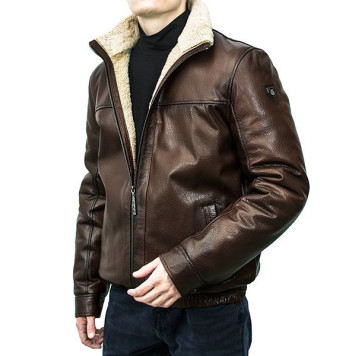 Men`s Leather Sheepskin Jacket MK/17-23K Jumbo-5