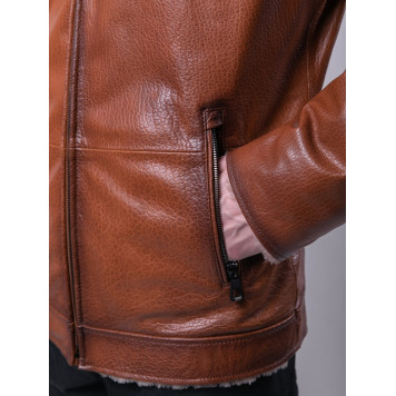 Men`s Leather Sheepskin Jacket MK/17-25K Jumbo-3