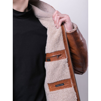 Men`s Leather Sheepskin Jacket MK/17-25K Jumbo-4