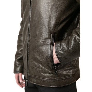 Men`s Leather Sheepskin Jacket MK/17-25K Jumbo-9