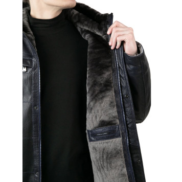 Men`s Leather Sheepskin Winter Jacket MK/17-27K Jumbo-4