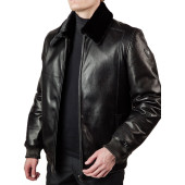 Men`s Leather Sheepskin Winter Jacket MK/17-28K Jumbo