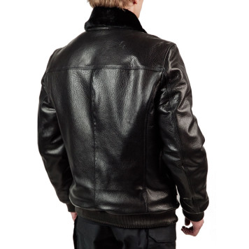 Men`s Leather Sheepskin Winter Jacket MK/17-28K Jumbo-2