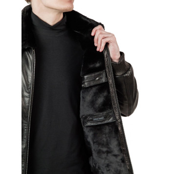 Men`s Leather Sheepskin Winter Jacket MK/17-28K Jumbo-4